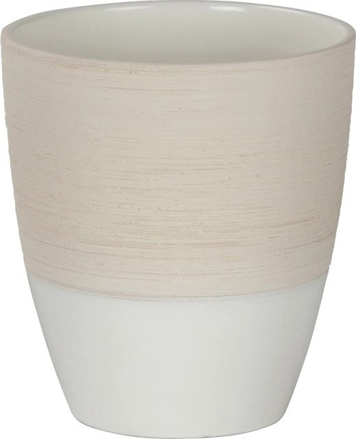 Scheurich Orchideengefäß 650 in Vanilla Cream mit Kratzoptik im Landhausstil, Durchmesser: 13 cm - Bild 1
