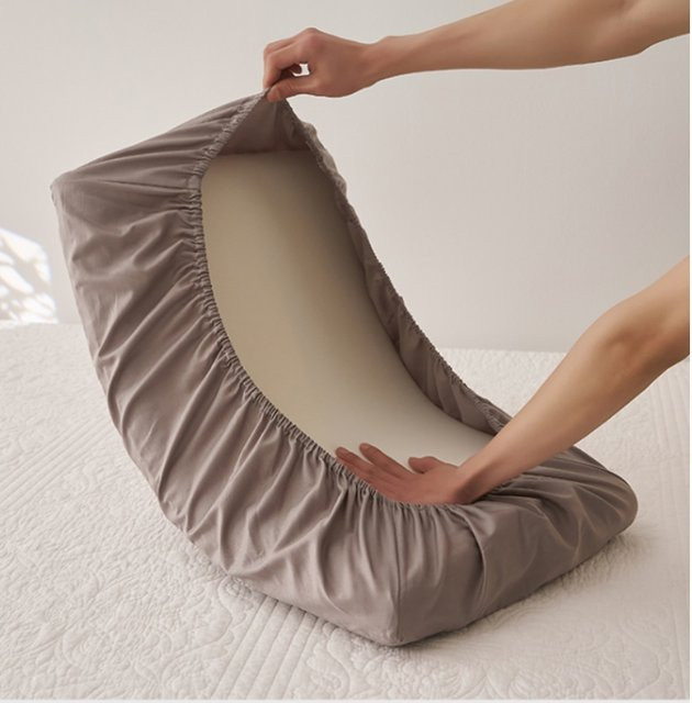 EGW Universal Kissenbezug aus reiner Baumwolle mit Gummiband, grau gestreift, B/T: 40 x 60 cm - Bild 1