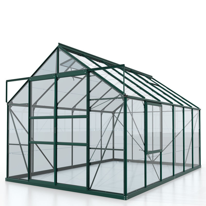 Vitavia Gewächshaus Meridian 9900 in Smaragdgrün mit 9,9 m² Fläche, Aluminiumrahmen und Sicherheitsglas - Bild 2