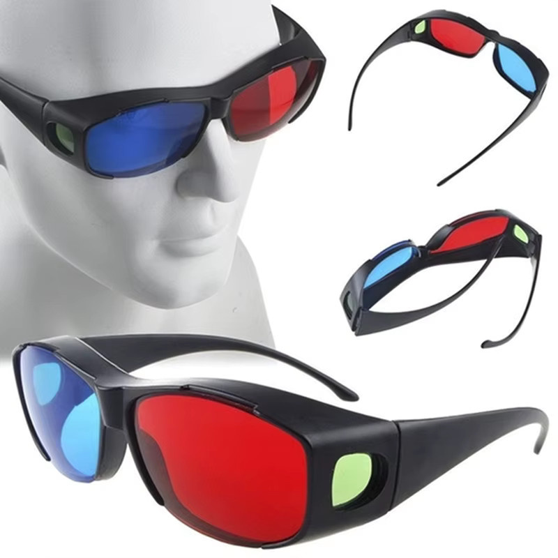 SD&HI 3D-Anaglyphen-Brille in Rot-Blau mit schwarzem Rahmen für TV-Filme und DVD-Spiele - Bild 4