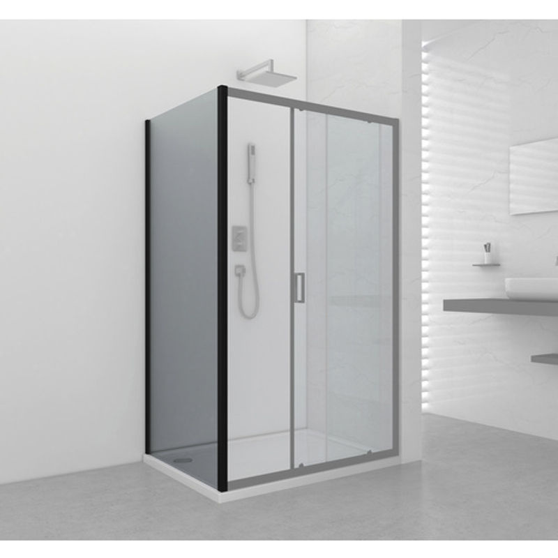 Sanotechnik Duschtrennwand Elite Black transparent B: 88 cm, H: 195 cm - Bild 2