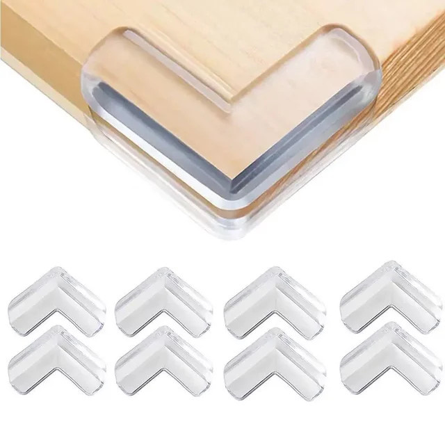 Transparentes Eckenschutz Set aus PVC für Kindersicherheit, selbstklebend, 12er Pack - Bild 1