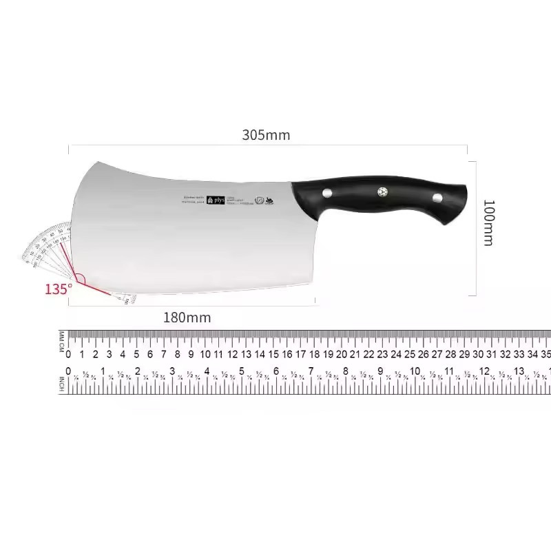 PLYS Knochenhackmesser in Silber mit Kunststoffgriff für den Heimgebrauch - Bild 6