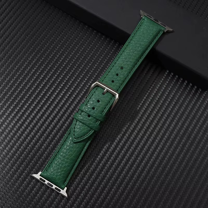 Luffyte Uhrenarmband Leder, körniges Design, Unisex - Bild 1