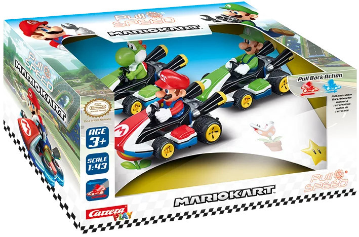 Carrera Super Mario Mario Kart, Fahrzeuge, 3-teiliges Set, 1:43 - Bild 1