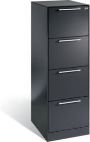 C+P Karteischrank Asisto für DIN A4 quer, 4 Schubladen, Schwarzgrau, B/T/H: 60,0 x 44,0 x 131,0 cm - Bild 1