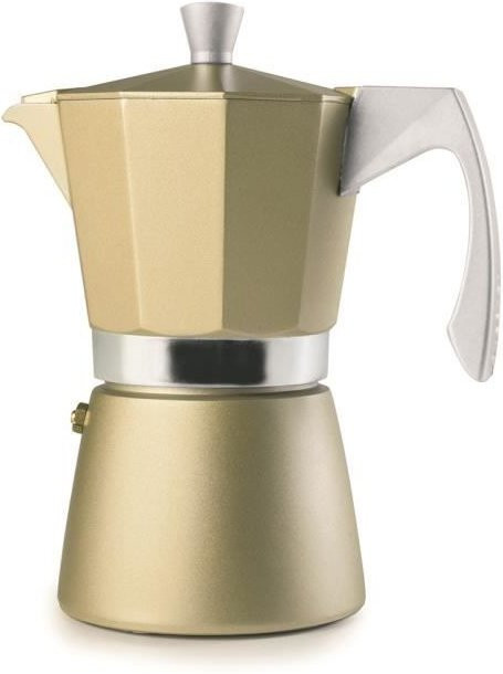 Ibili Espressokocher Evva Golden in Gold, 6 Tassen, 300 ml, Aluminiumguss, Induktion - Bild 1