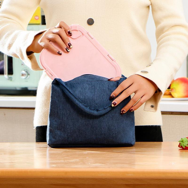 Isolierte Lunch Box Tasche von YJSTY in Schwarz für Picknick und Camping, wasserdicht mit Aluminiumfolien-Isolierung - Bild 4