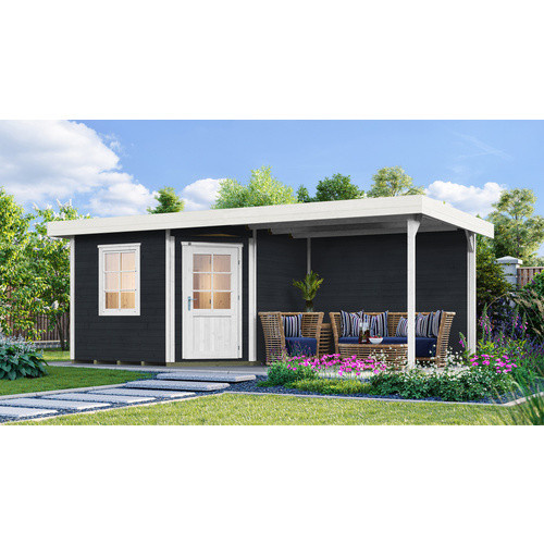 WEKA Saunahaus Salo Sparset mit 9 kW Ofen in Anthrazit, B/H/T: 646 x 338 x 237 cm - Bild 2