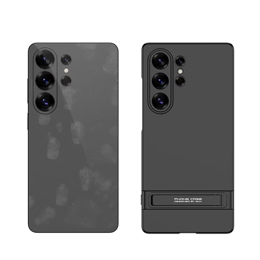 Stoßfeste Leder-Handyhülle für Samsung Galaxy S26 Ultra in Matt-Optik mit integriertem Ständer - Bild 3
