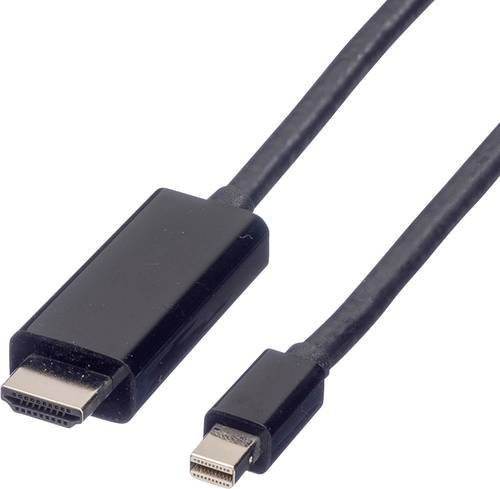 Value Mini-DisplayPort auf HDMI Adapterkabel, Schwarz, Länge: 1,00 m - Bild 1