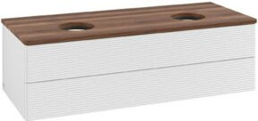 V&B Waschtischunterschrank Antao mit Frontstruktur in Weiß, B/T/H: 120 x 36 x 50 cm - Bild 1
