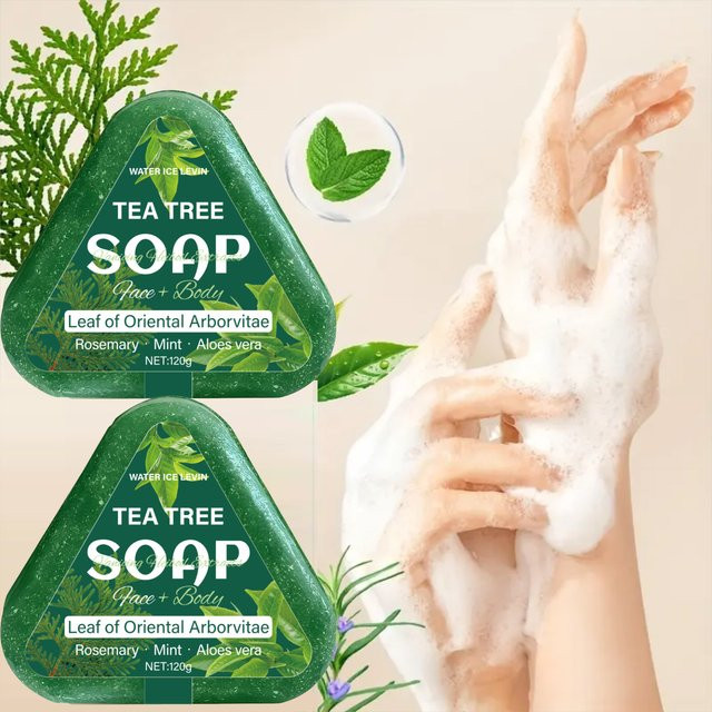 Water Ice Levin Teebaumseife für Gesicht und Körper, Aloe Vera, Unisex - Bild 1