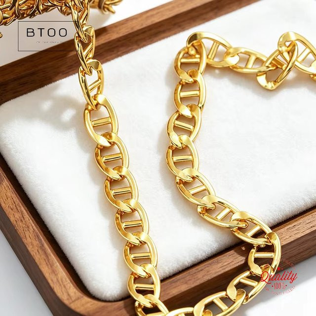 BTOO Be The Only One Ankerkette, 14K goldgefüllt, 5mm, Unisex - Bild 1
