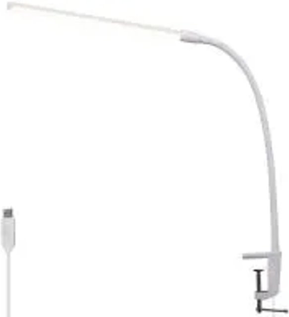 NETTLIFE LED Schreibtischlampe in Weiß mit Klemmfunktion, 3 Farbtemperaturen, 5 Helligkeitsstufen und USB-Anschluss - Bild 1