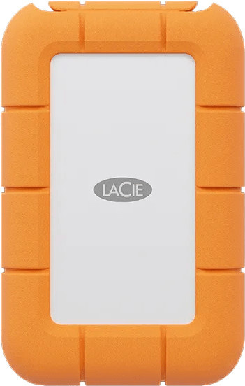 LaCie Rugged Mini Externe SSD mit 2 TB Speicherplatz und USB-C Anschluss in Orange und Silber - Bild 1