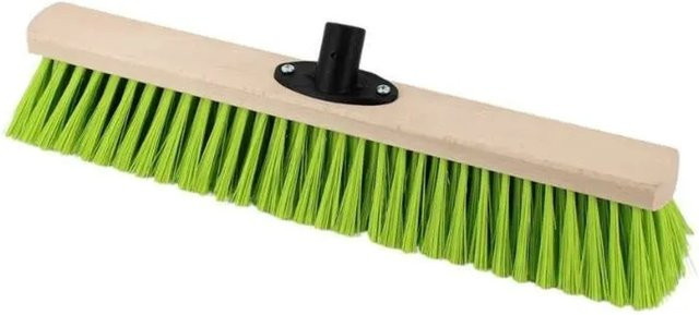 Galaflor Saalbesen mit Elaston Borsten und Quick-fest Halter, Farbe: Grün, Breite: 60 cm - Bild 1