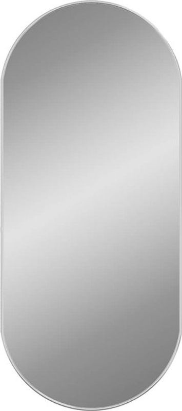 Ovaler Wandspiegel von vidaxl in Silber, minimalistisches Design, B/H: 100 x 45 cm - Bild 1