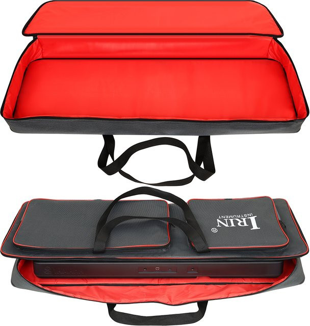 IRIN Tastatur-Rucksack-Tasche für 61 Tasten mit 10 mm Polsterung als Schutzhülle für elektronische Keyboards und Orgeln - Bild 1