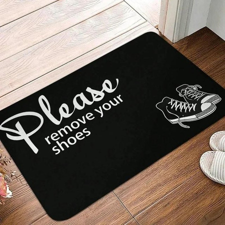 Rutschfeste Fußmatte Lodestar in Schwarz, waschbarer Teppich für Eingangsbereich, Wohnzimmer oder Küche, B/T: 50 x 30 cm