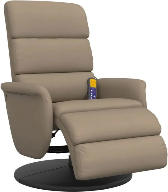vidaXL Massagesessel mit Fußteil in Cappuccino-Braun aus Kunstleder und Schaumstoff - Bild 1