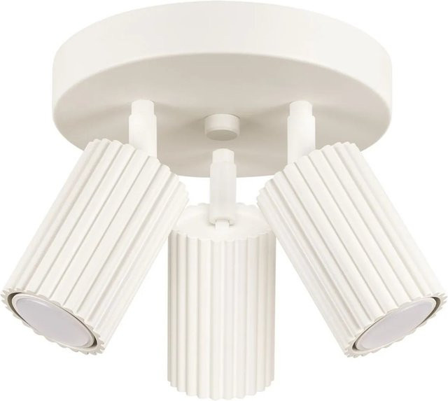 Licht-Erlebnisse Deckenstrahler Rund 3-flammig aus Aluminium in Creme, Breite: 19,5 cm, GU10, modern und verstellbar - Bild 1