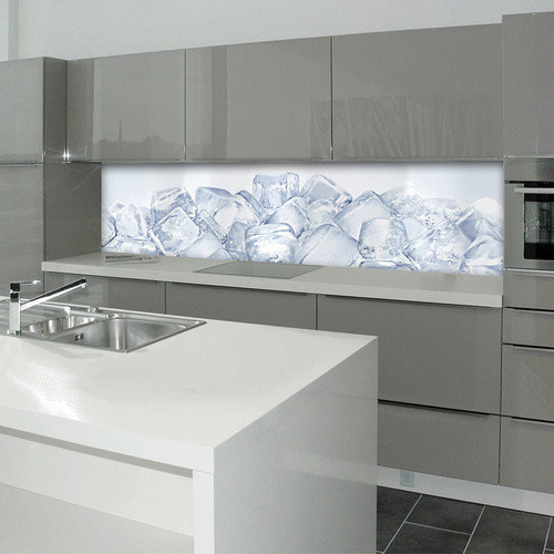 mySPOTTI Küchenrückwand Eiswürfel aus Aluverbund in Weiß und Blau, B/H: 60,0 x 220,0 cm - Bild 1