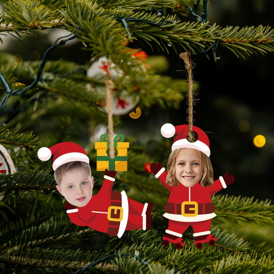 Cyuan Weihnachtsmann Papier Anhänger Multicolor für Weihnachtsdekoration - Bild 2