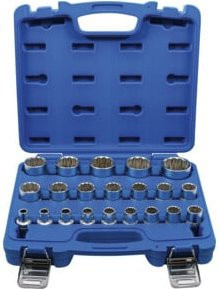 BGS Steckschlüsseleinsatz-Set 21-teilig mit 1/2 Zoll Antrieb und Zwölfkant-Profil, SW 8 - 36 mm - Bild 1