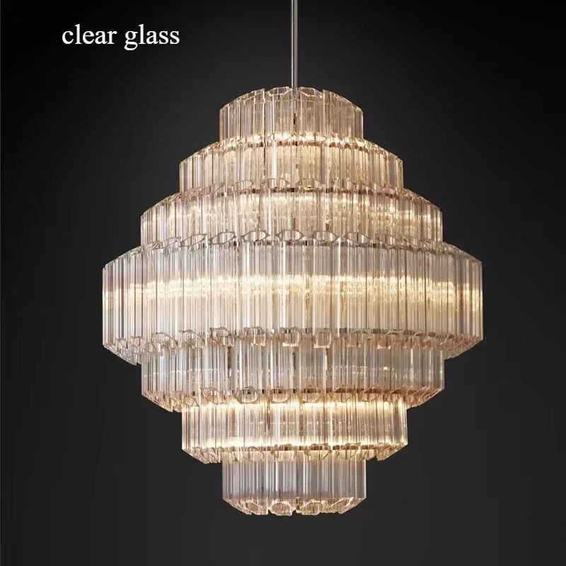 Moderne Kristall-Pendelleuchte von JIANKEXING in Transparent mit Gold/Messing-Details für Wohnzimmer und Schlafzimmer - Bild 3