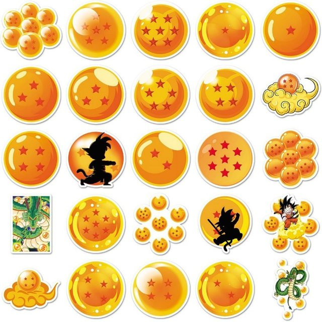 Dragon Ball Aufkleber, Cartoon Anime, 50-teiliges Set, Kunststoff, Bunt / Mehrfarbig - Bild 1