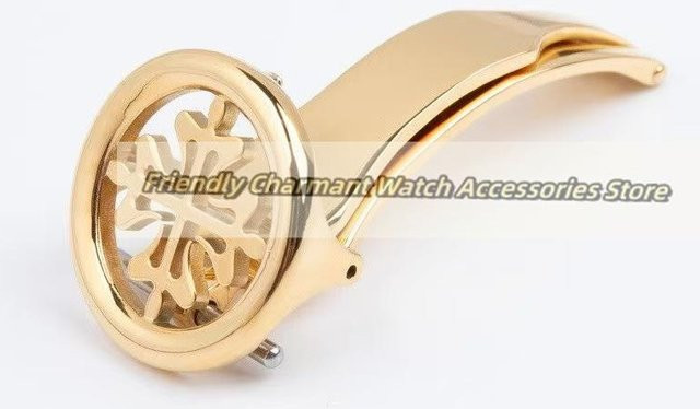 QuirkCart Uhrenarmband-Verschluss Edelstahl, Gold, Faltschließe mit Dornschließe, 18mm, Unisex - Bild 1