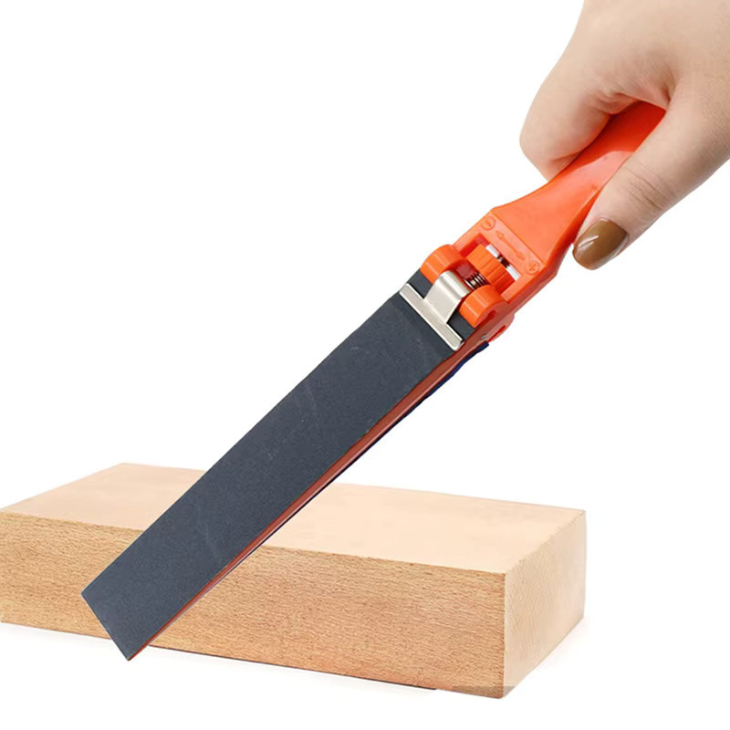 HUXUAN Sandpapierhalter aus Kunststoff in Orange für ergonomisches Polieren und Schleifen - Bild 2