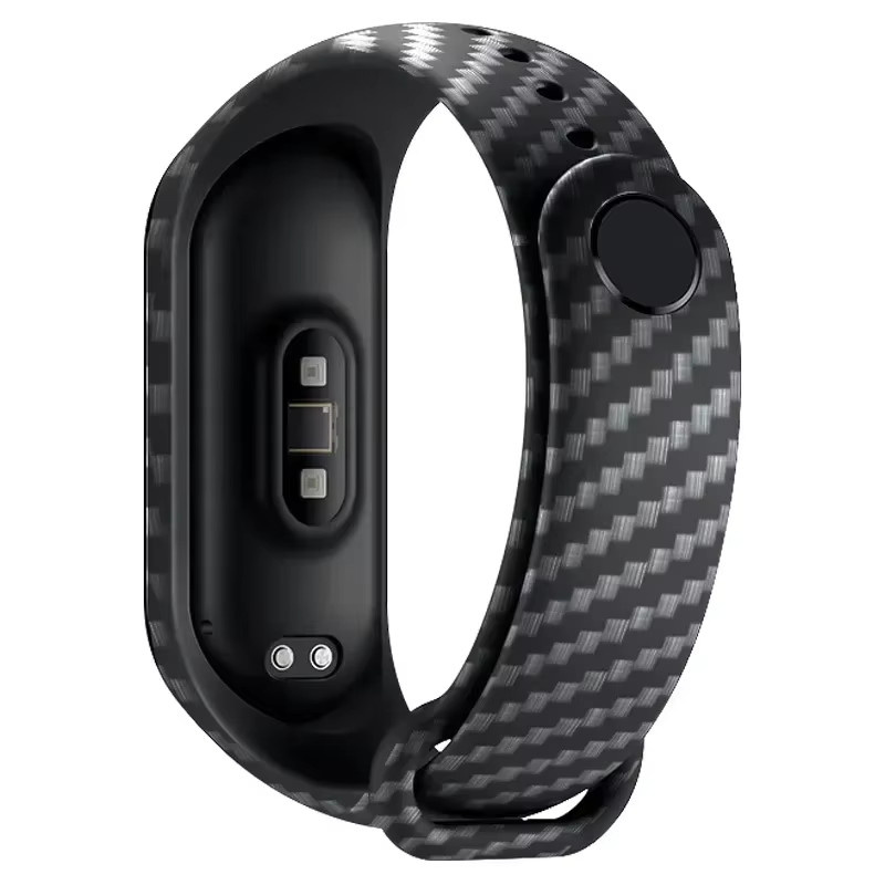 Uhrenarmband Silikon, Schwarz, Xiaomi Mi Band 7 nfc, Mi Band 5, 4, 3, 6 - Bild 1