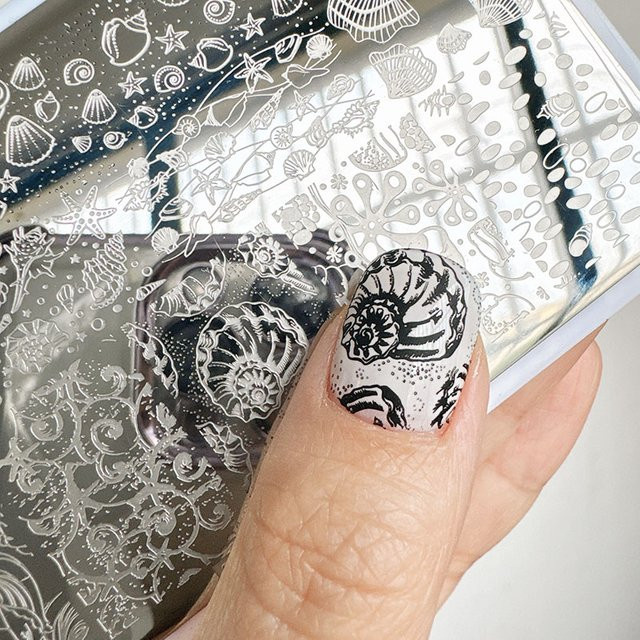 XMQ Nail Art Stamping Plates Ocean Designs - Bild 1