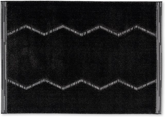 Schöner Wohnen Teppich Winsome Streifen Schwarz B: 80 cm, L: 150 cm - Bild 1