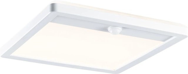 Paulmann Lamina LED-Outdoor-Deckenleuchte eckig in Weiß mit PIR-Bewegungsmelder und Dämmerungssensor, 14W, warmweiß 2200K - Bild 1