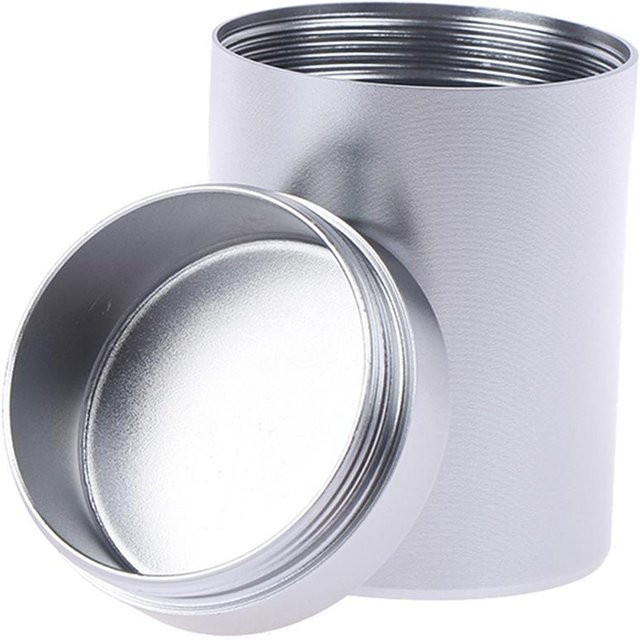 Luftdichte Teedose aus Metall von Write Charms in Silber - Bild 1