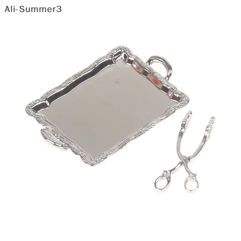 JETTING Puppenhaus Miniatur Metall Kuchen Tabletts Brot Clip Desserts Teller Küche Modell Dekor Spielzeug Zubehör - Bild 1