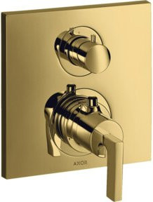 Hansgrohe Axor Citterio UP-THM Fertigmontageset für die Dusche mit Einhebelmischer und Thermostat in Goldoptik - Bild 1