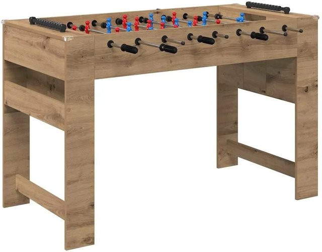vidaXL Tischfußballtisch Artisan-Eiche in Braun, B/T/H: 125 x 60,5 x 80 cm - Bild 1
