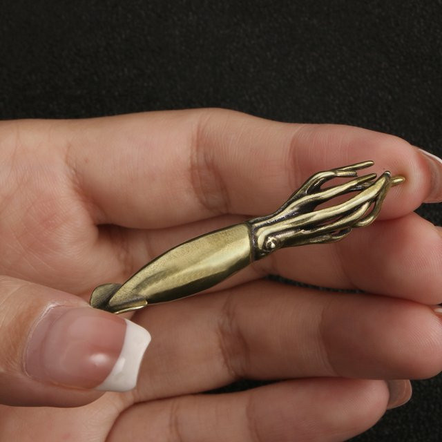 Dekorative Tintenfisch-Figur aus Messing in Gold für deine Tischdekoration und Sammlung - Bild 1