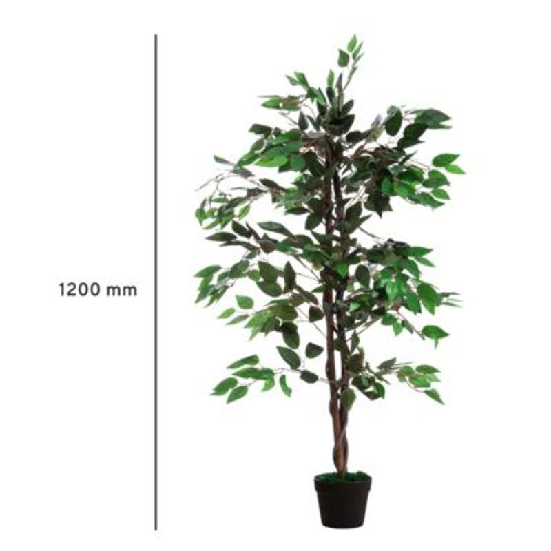 Kunstpflanze Feigenbaum von Paperflow in Grün mit Kunststoff-Topf, Höhe: 120 cm - Bild 2