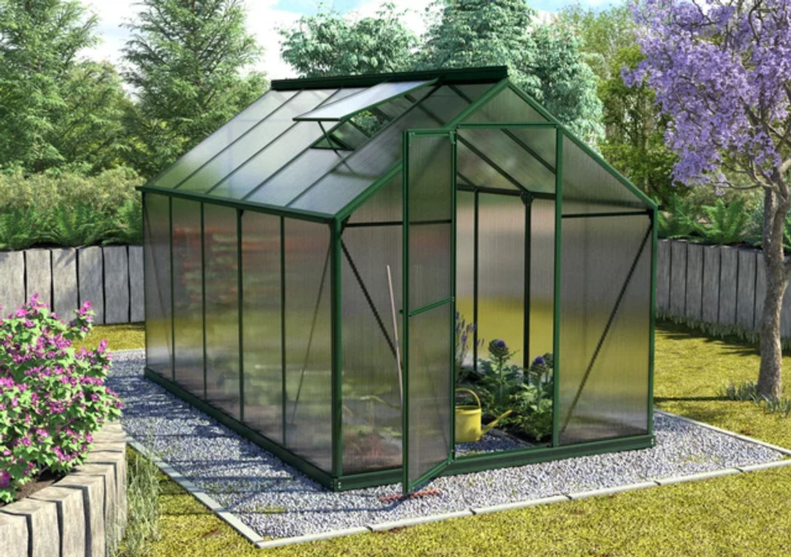 Vitavia Gewächshaus Triton 6200 in Smaragdgrün mit Stahlfundament und 6 mm HKP-Verglasung, 6,2 m² - Bild 2