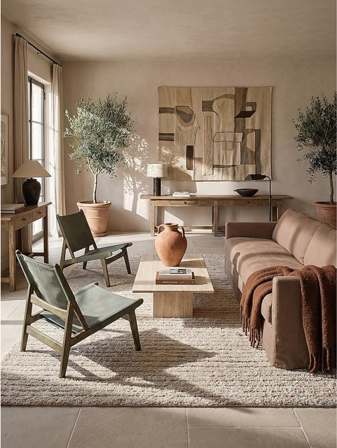 Shaggy-Teppich Kadima Design aus Polypropylen in Beige, B/T: 240 x 340 cm - Bild 1