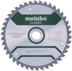 Metabo Sägeblatt multi cut classic Universal Kreissägeblatt Silber, Durchmesser: 165 mm - Bild 1