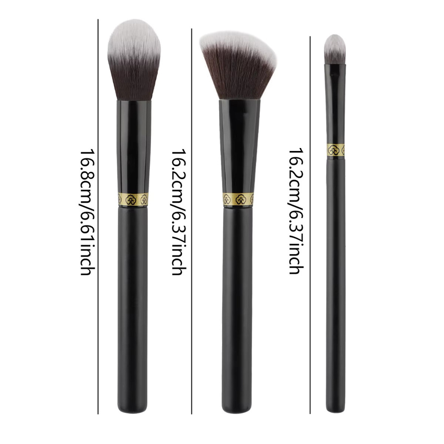 RANCAI Highlighter- und Kontur-Pinsel, Schwarzgold, Unisex - Bild 4