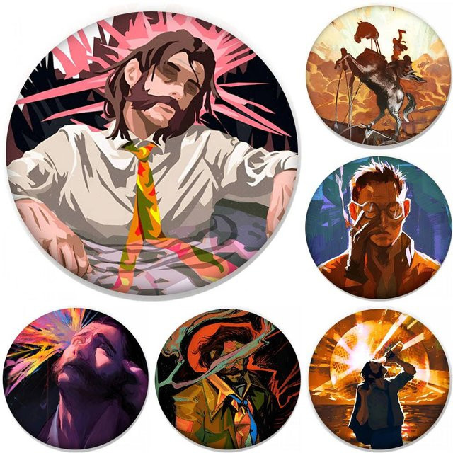 Brosche Game Disco Elysium, Rundes Abzeichen, Unisex - Bild 1