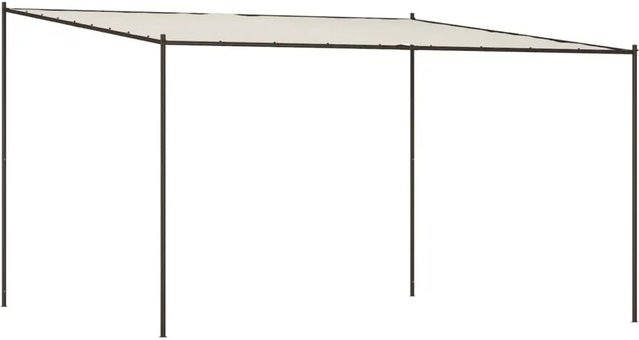 vidaXL Pavillon Weiß aus Stahl und Polyester mit 180 g/m2 Stoff, B/T: 400 x 400 cm - Bild 1