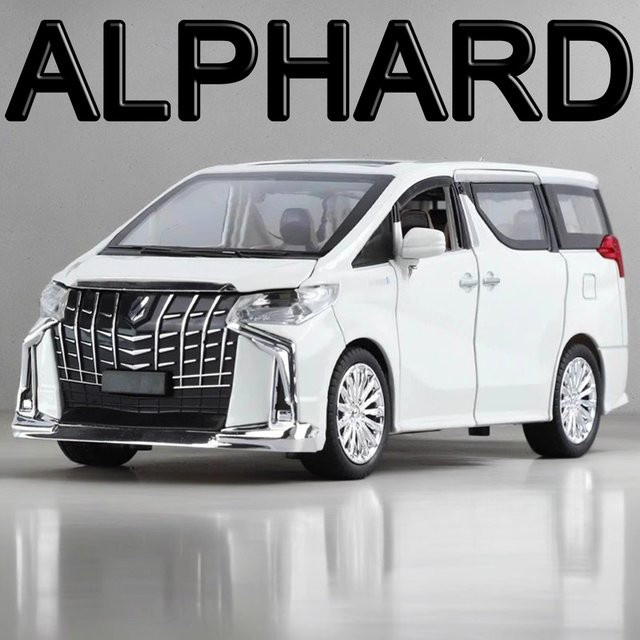 MAKEDA Alphard-Modellauto, Maßstab 1:32, Licht und Sound, Metall, Gummi - Bild 1